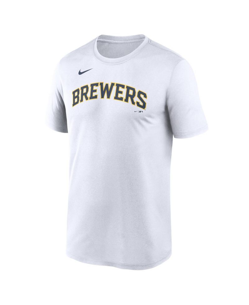 Men's White Milwaukee Brewers New Legend Wordmark Dri-FIT T-Shirt