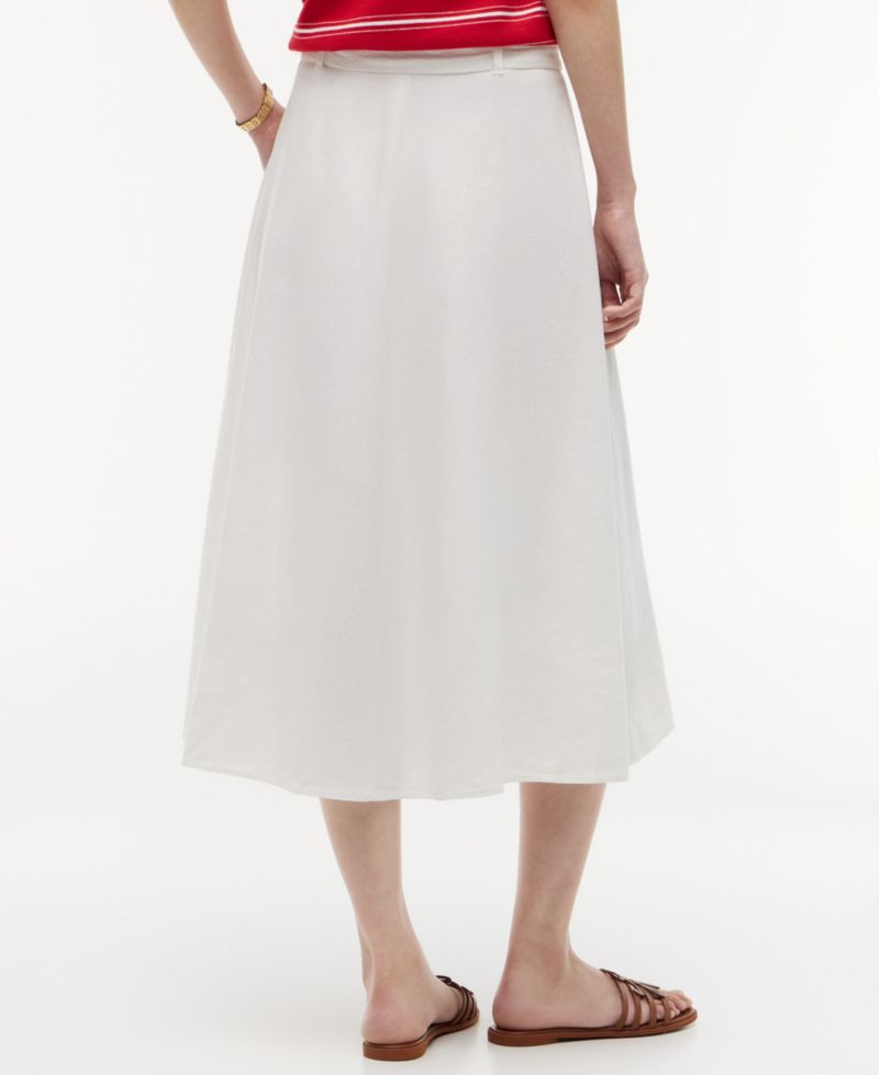 Women's Belted Midi Skirt