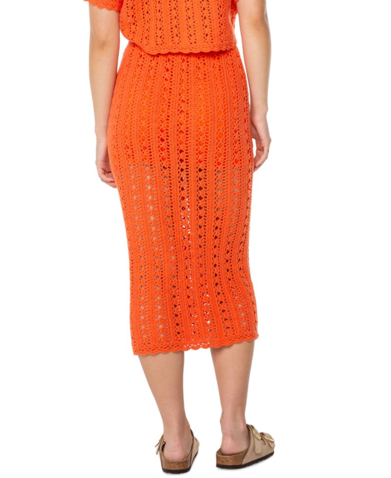 Women's Sea Swirl Crochet Midi Skirt