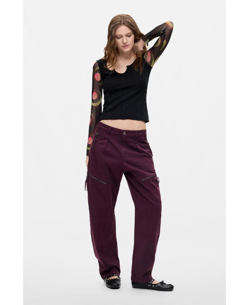 Women's Long Zipper Trousers