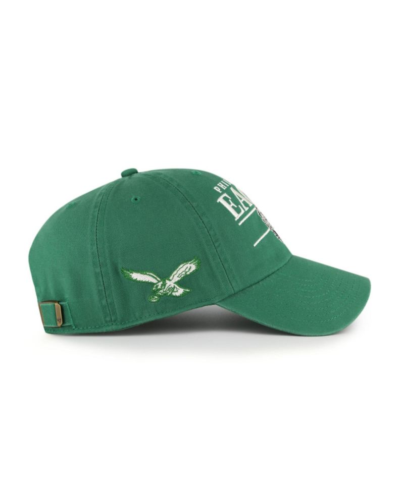 Men's Kelly Green Philadelphia Eagles Throwback Graphic Clean Up Adjustable Hat
