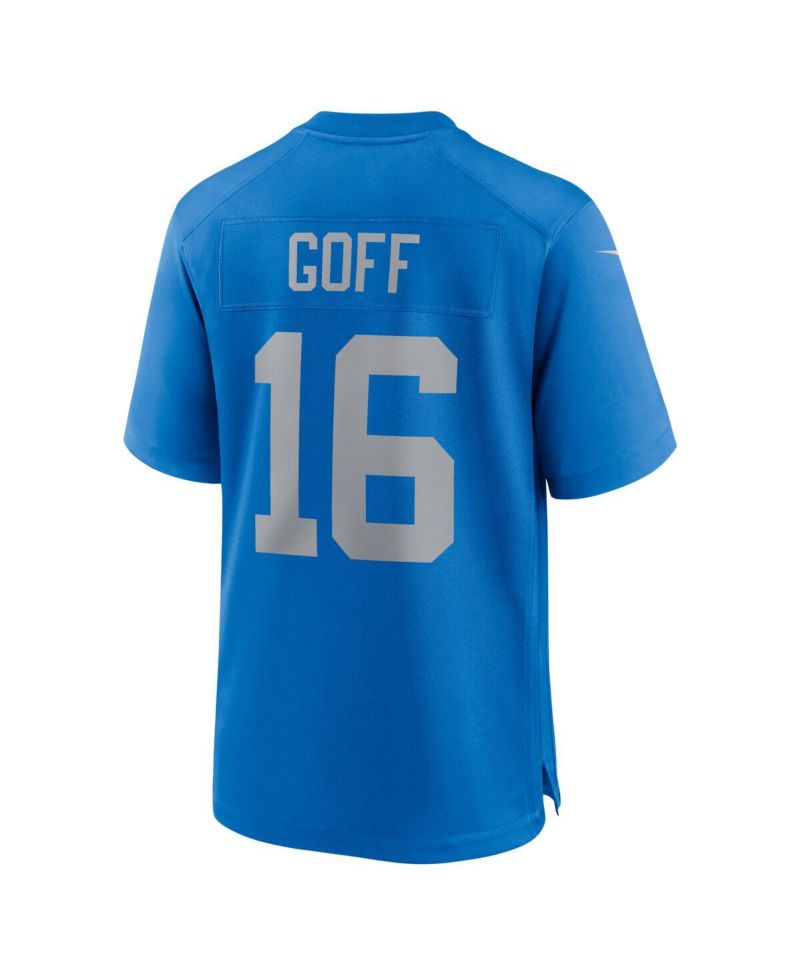 Men's Jared Goff Blue Detroit Lions Alternate Game Jersey