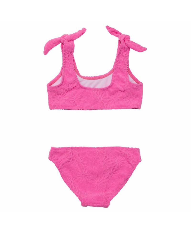 Little Girls Bubblegum Bloom Crop Bikini