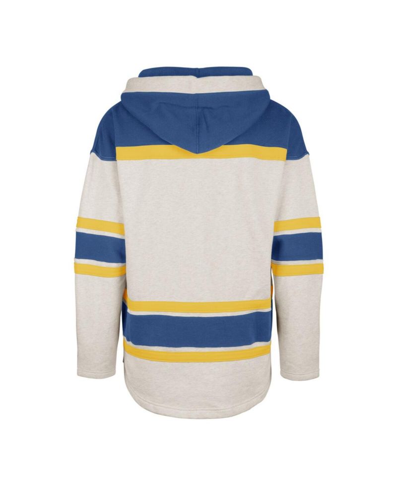 Men's Oatmeal St. Louis Blues Rockaway Lace-Up Pullover Hoodie