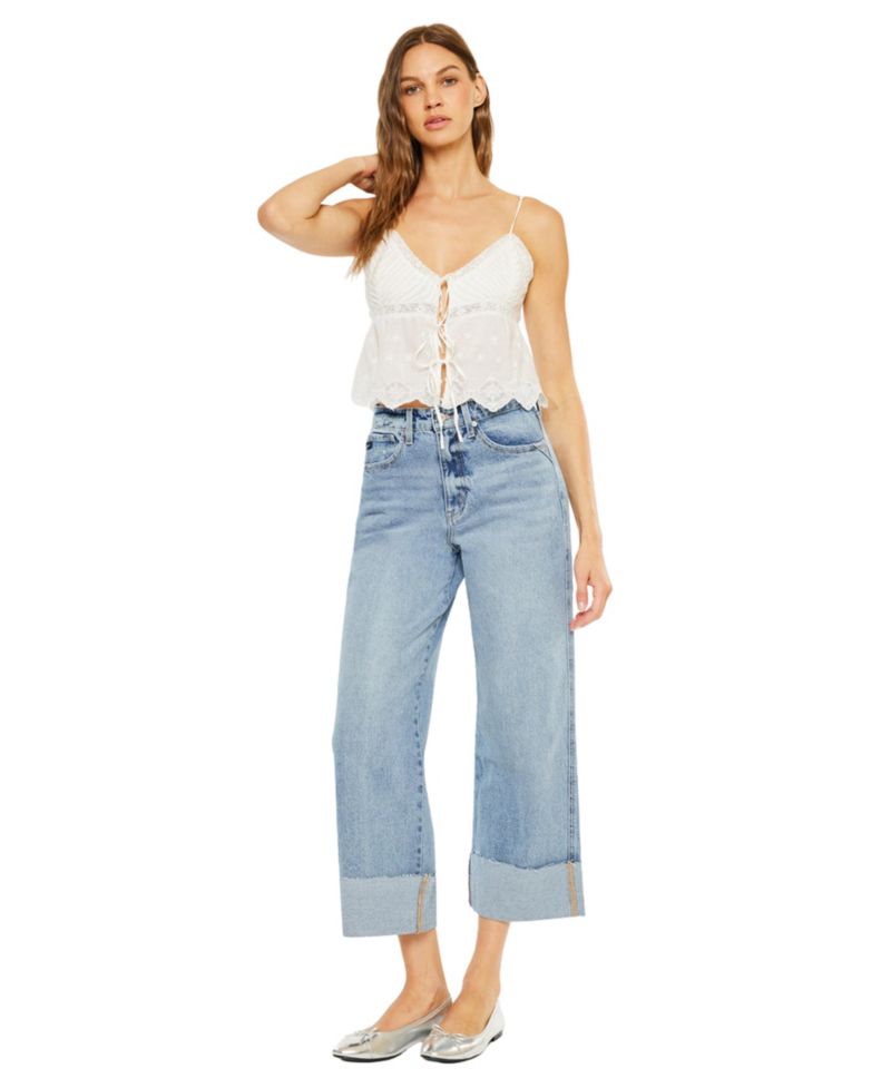 Women's Alfie 90's Cropped Wide Leg Jeans