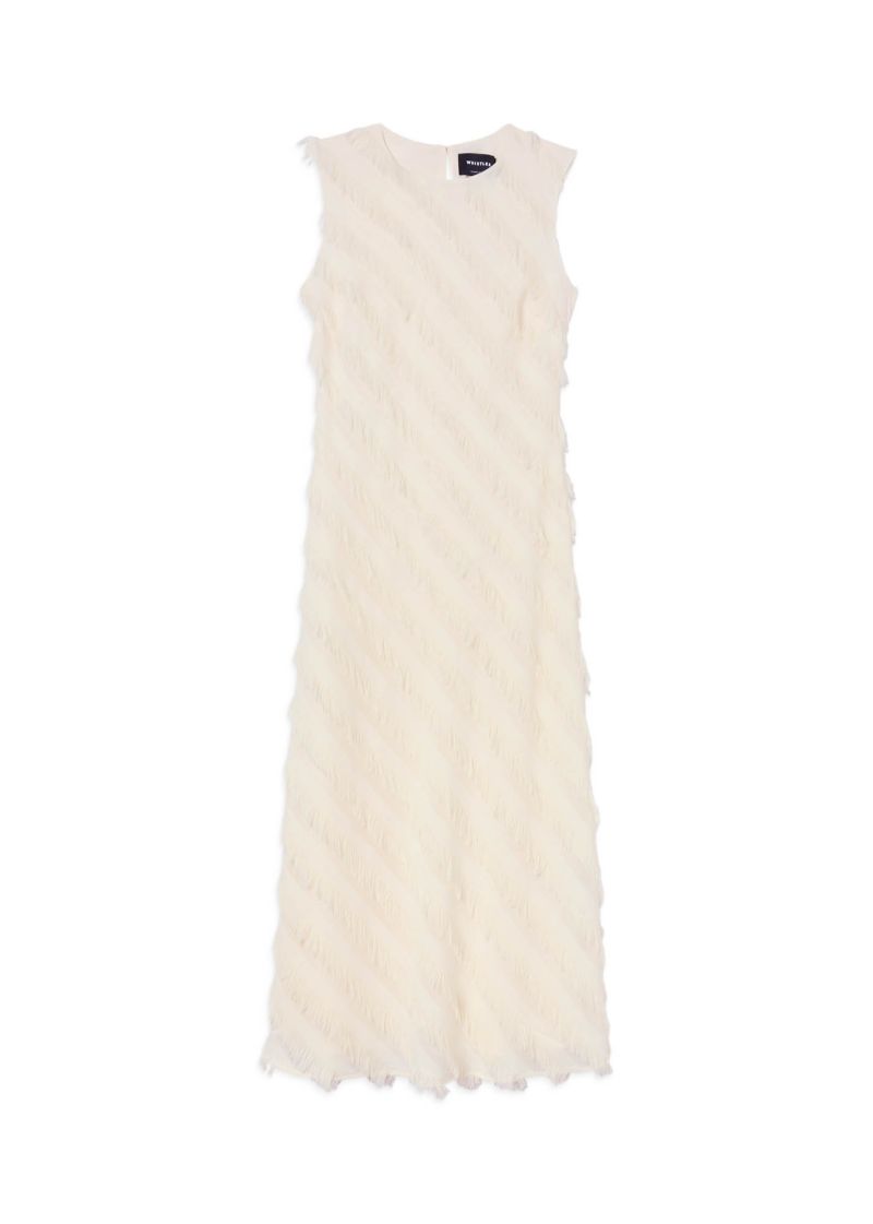 Women's Fringe Textured Midi Dress