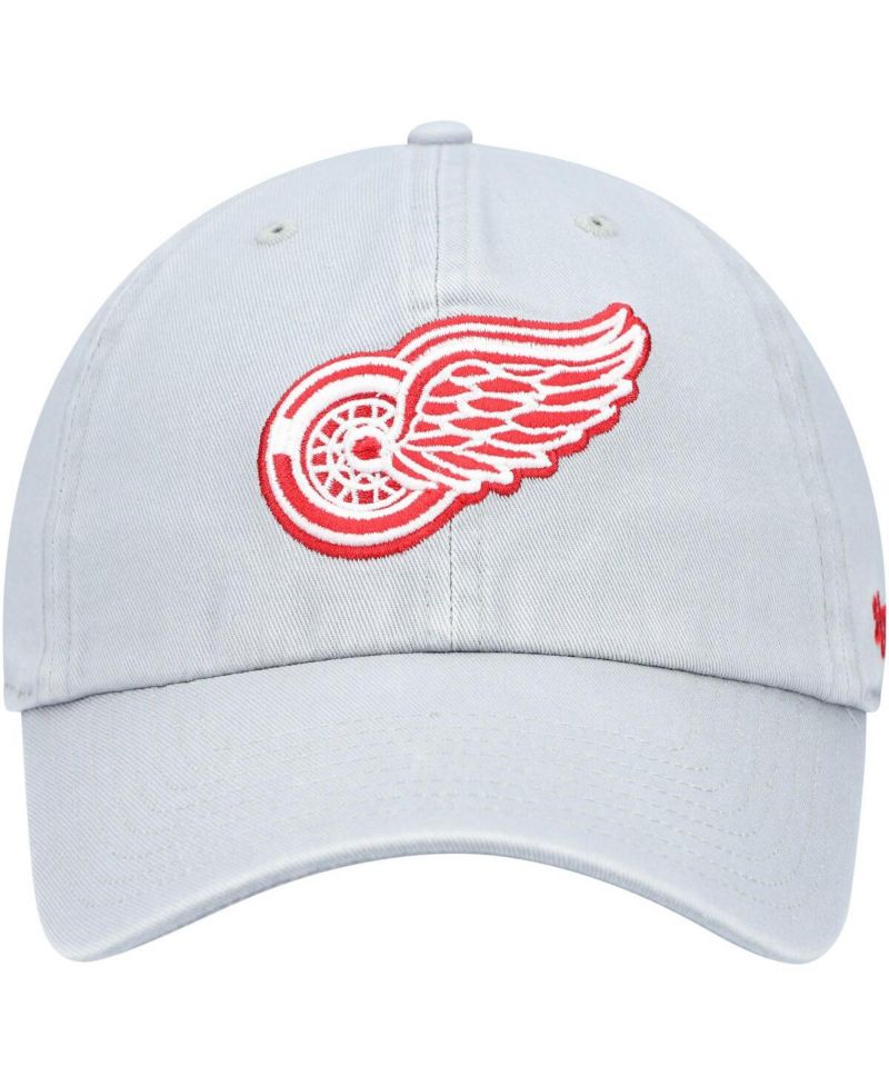 Men's Gray Detroit Red Wings Team Clean Up Adjustable Hat