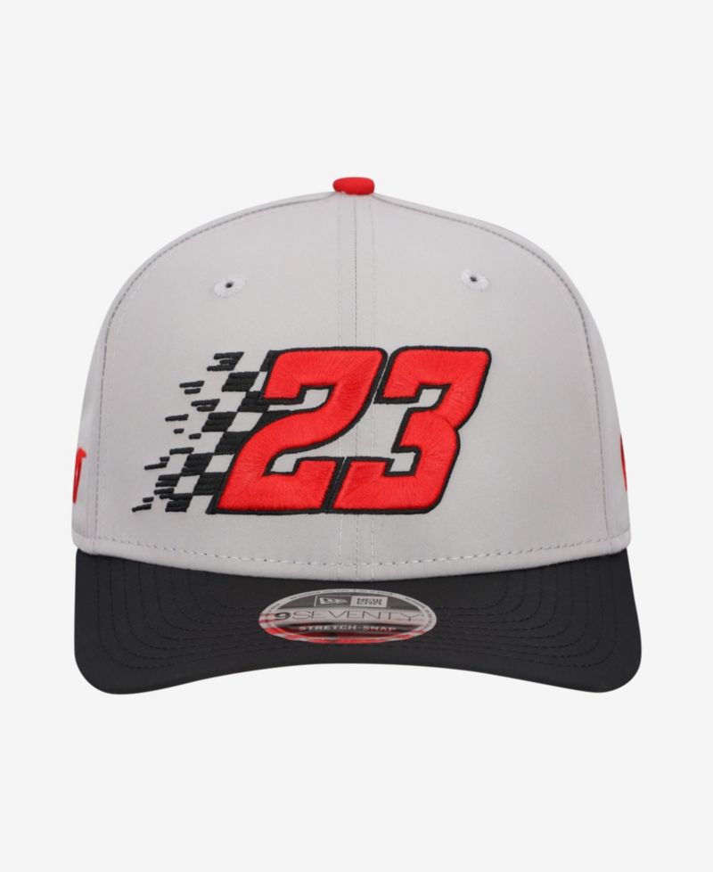 Men's Gray Bubba Wallace Checkered 9SEVENTY Adjustable Hat