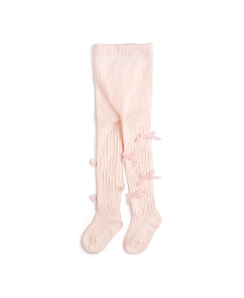 Baby Girls 0-24M Blush Velvet Bow Tights