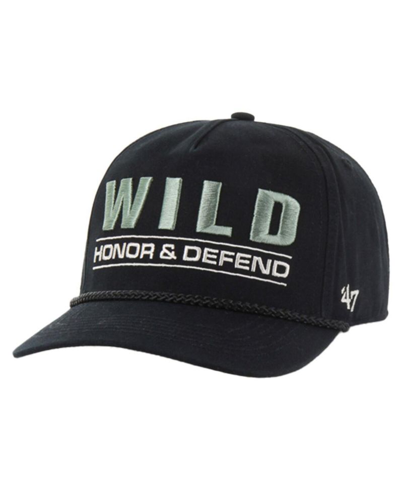 Men's Black Minnesota Wild OHT Military Appreciation Homeland Honor and Defend Hitch Adjustable Hat