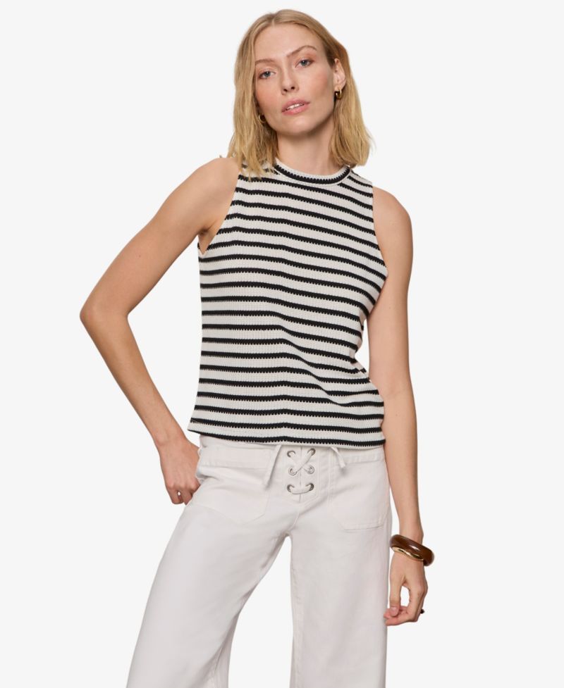 Petite Campari High-Neck Tank Top
