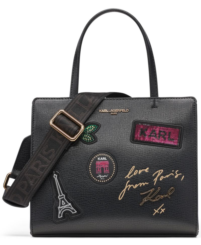 Maybelle Logo Print Small Satchel Handbag