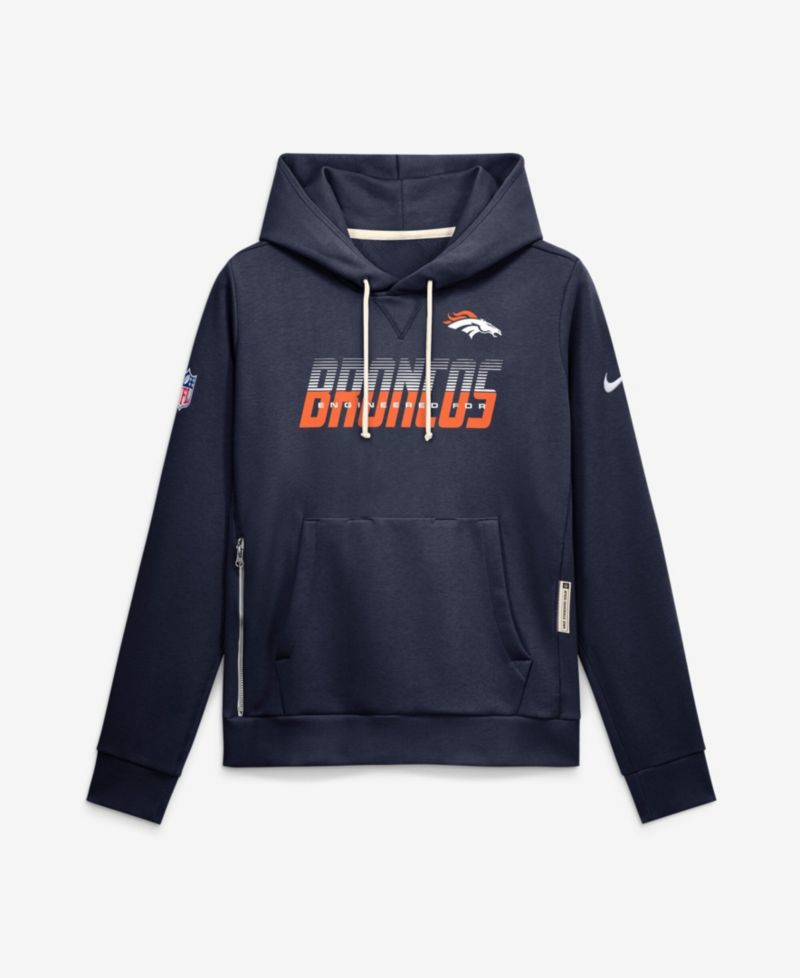 Women's Navy Denver Broncos Sideline Standard Issue Dri-FIT Hoodie