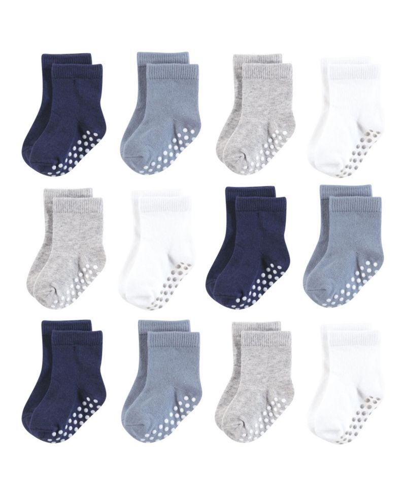 Baby Boys Hudson Cozy Cotton-Rich Newborn Terry Crew Socks