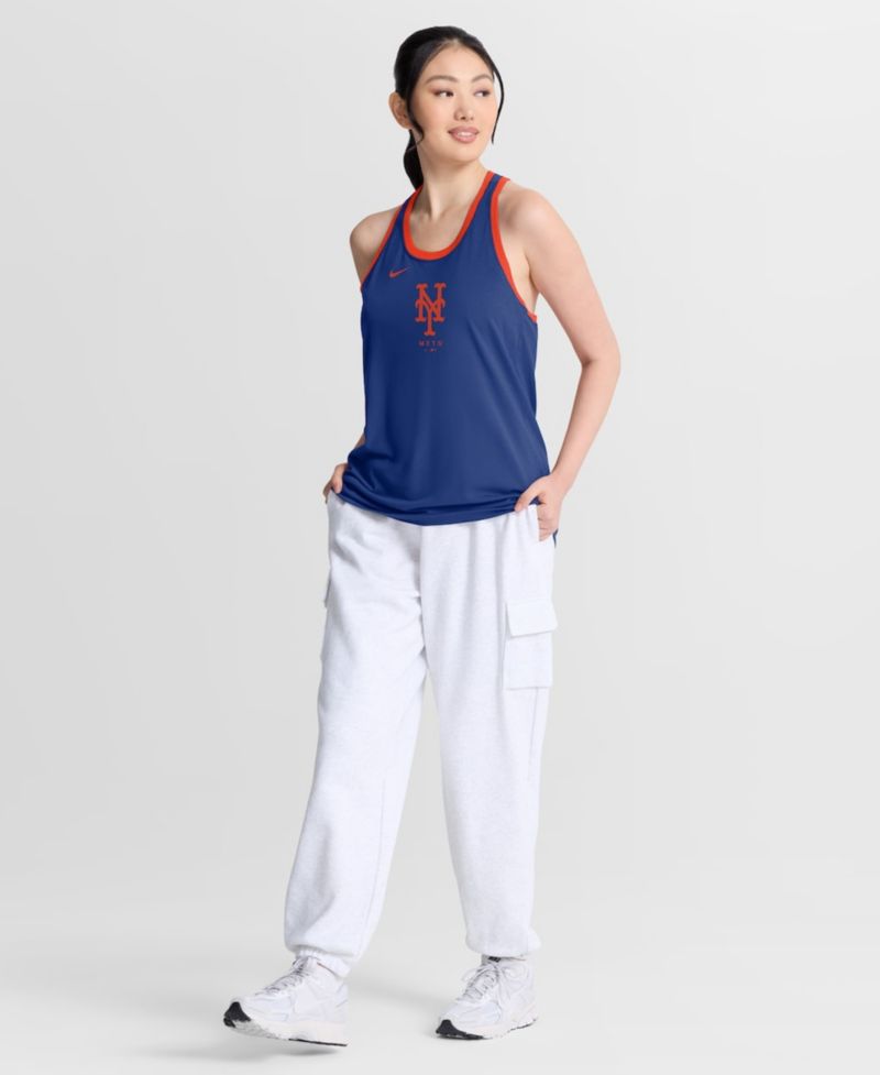 Women's Royal New York Mets Tri-Blend Dri-FIT Racerback Tank Top