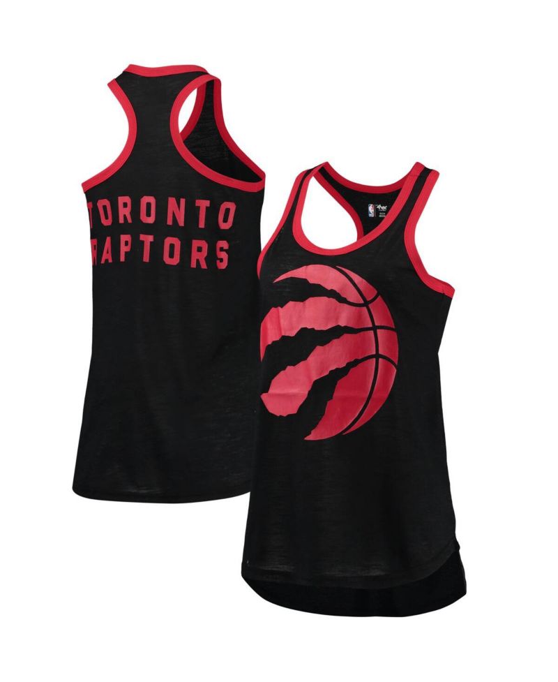 Women's Black Toronto Raptors Showdown Scoop-Neck Racerback Tank Top