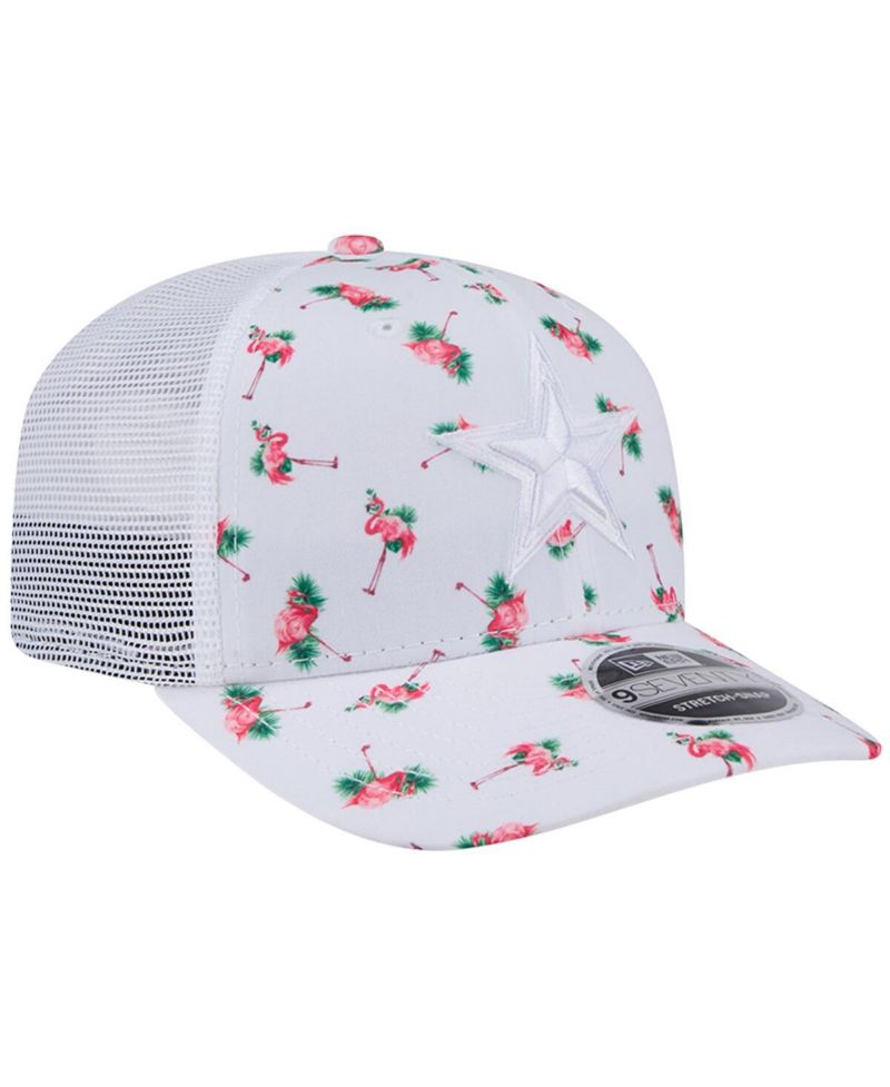 Men's White Dallas Cowboys Adventure Flamingo Pattern 9SEVENTY Stretch-Snap Hat