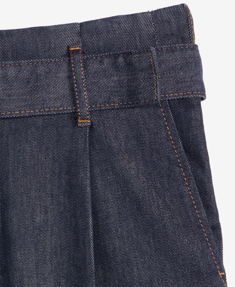 Women's High-Rise Wide-Leg Belted Jeans