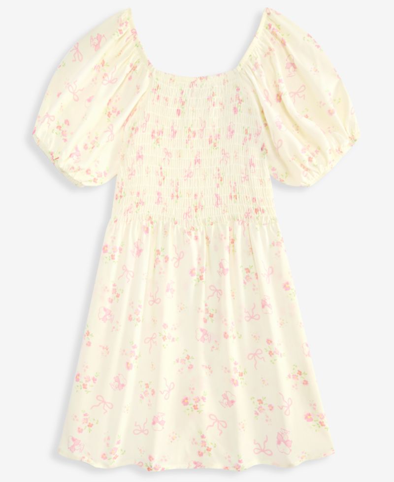 Girls' S-XL Peanuts Snoopy Ditsy Smocked Skort Dress