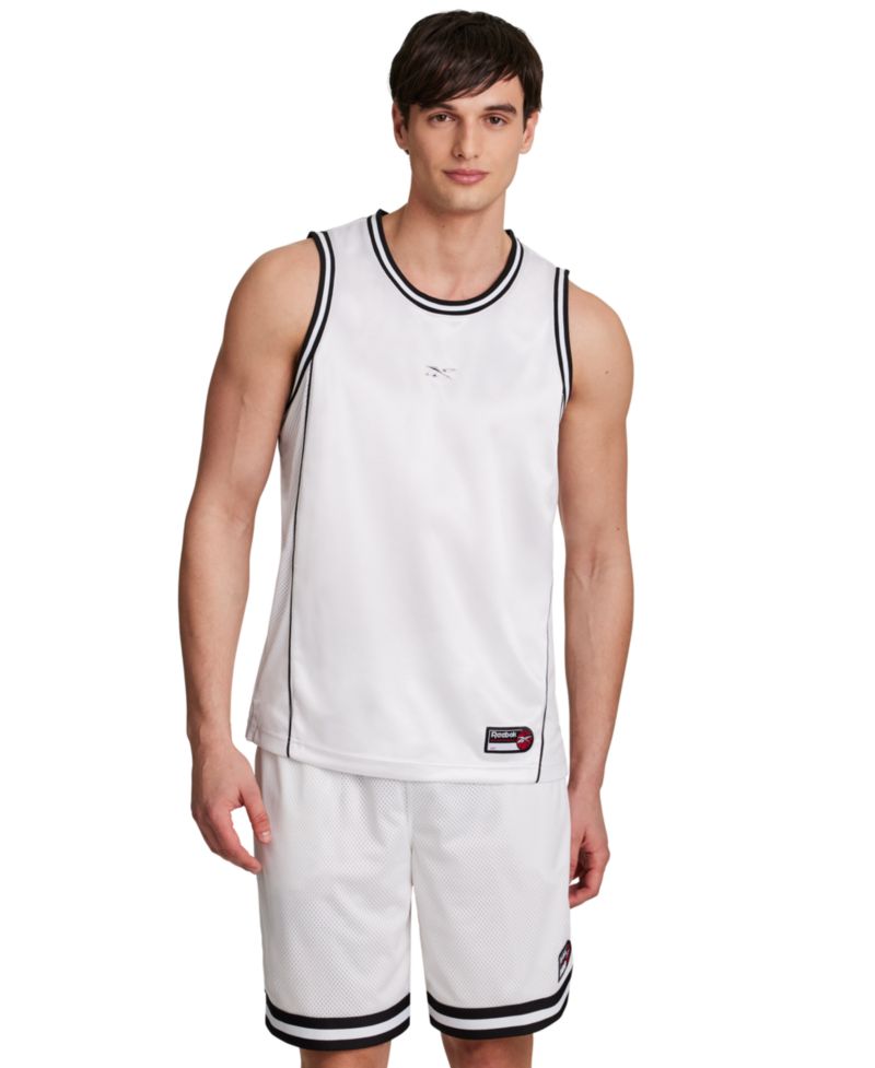 Men's Polyester Basketball Jock Tag Mesh Tank Top T-shirt