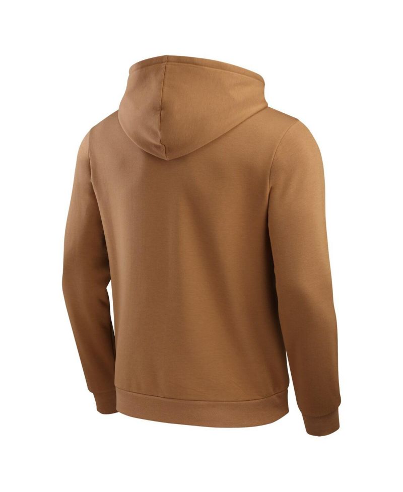Men's Tan Detroit Tigers Camp Fleece Pullover Hoodie