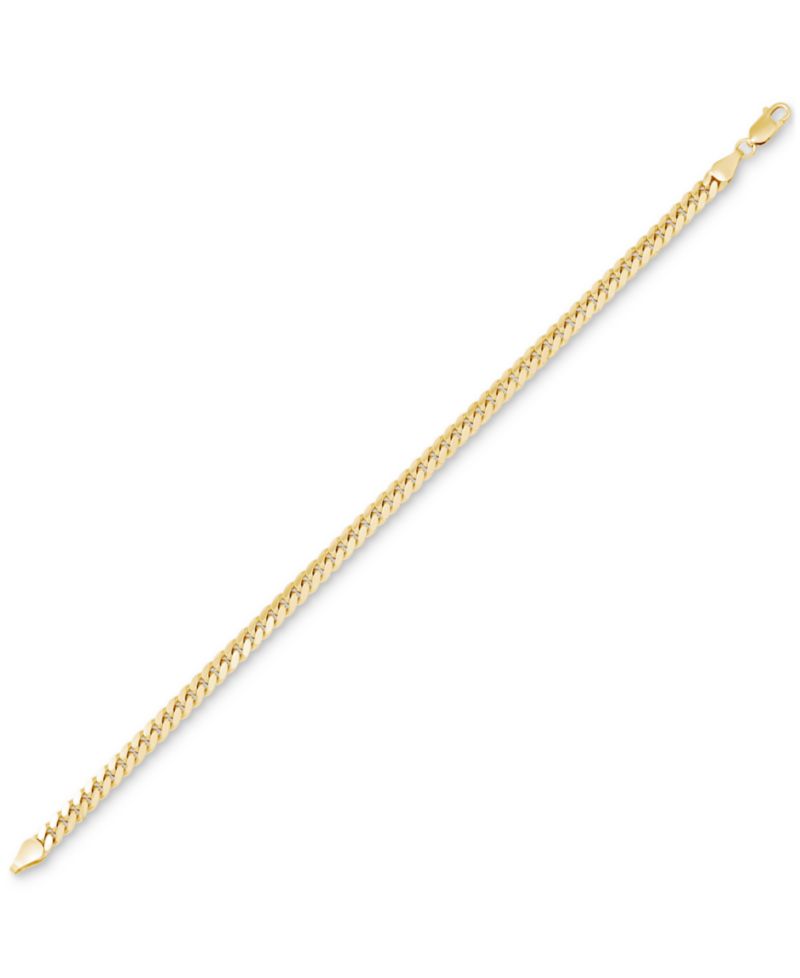 Men's Cuban Link Bracelet in 18k Gold-plated Sterling Silver & Sterling Silver
