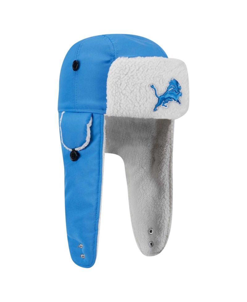 Men's Blue Detroit Lions Sherpa Trapper Hat