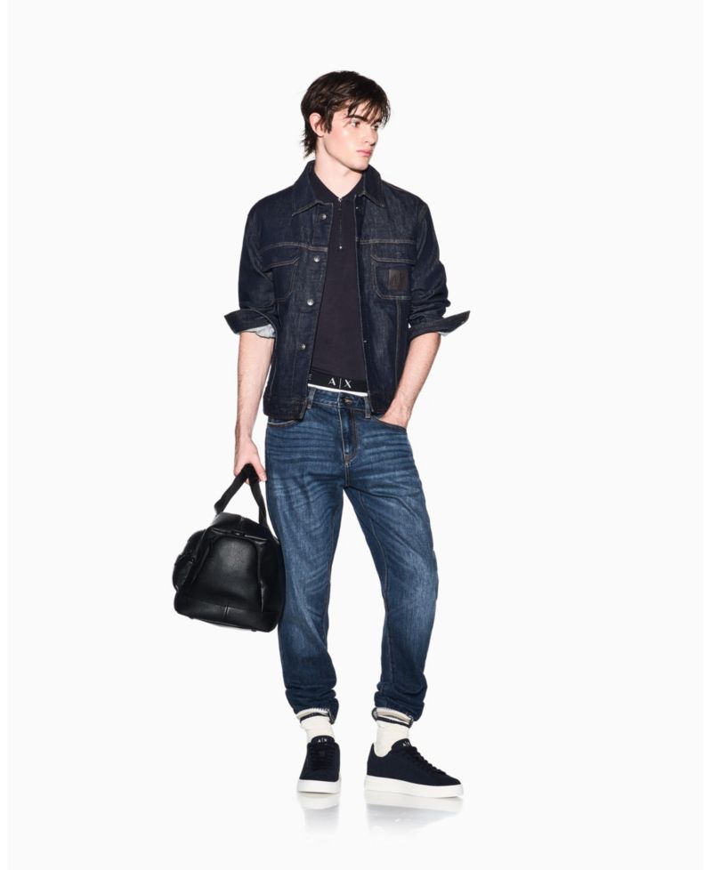 Men's Short Sleeve Zipper Polo Shirt