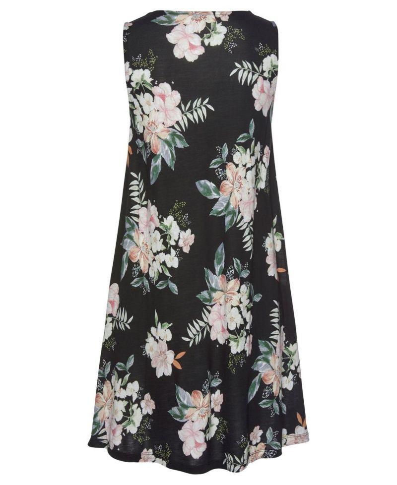 Women's Floral-Print A-Line V-Neck Dress