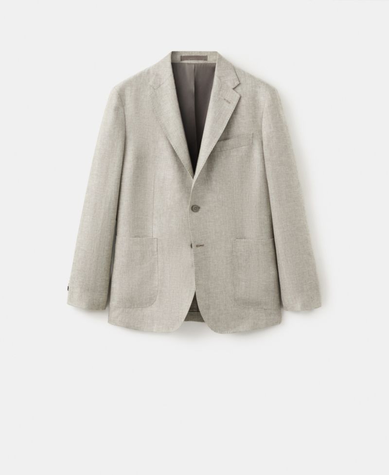 Men's Slim-Fit Linen Blazer