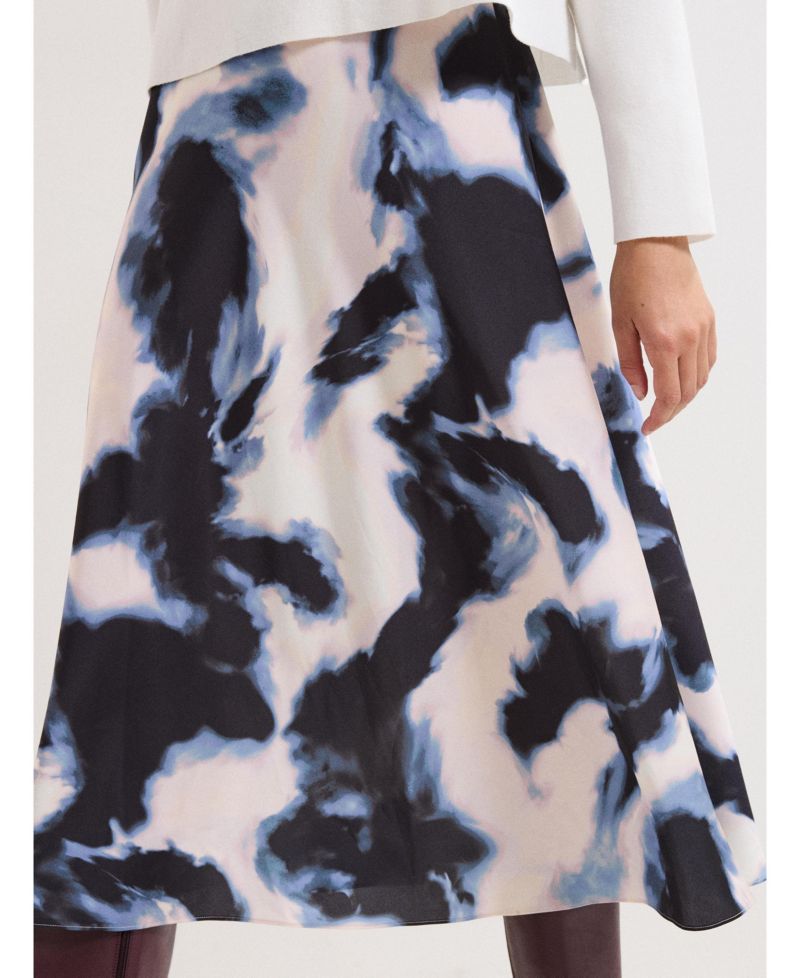 Women's Issy Tie Dye 2-in-1 Long-Sleeve A-Line Midi Dress