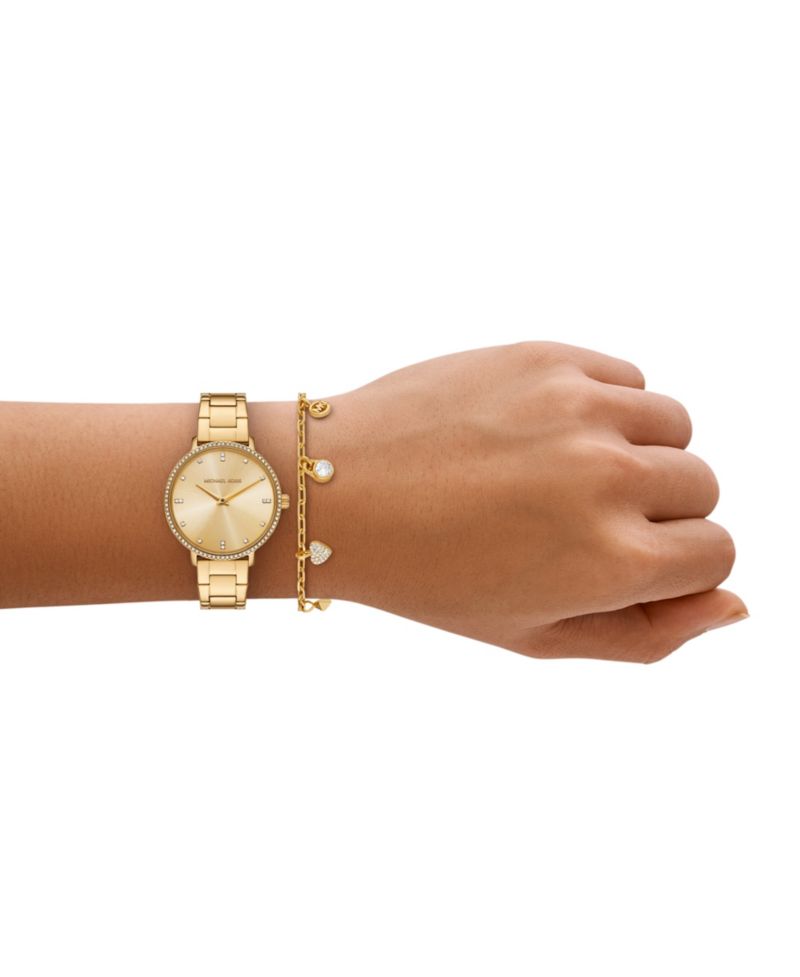 MICHAEL Women's Pyper Two-Hand Gold-Tone Stainless Steel Watch 32mm