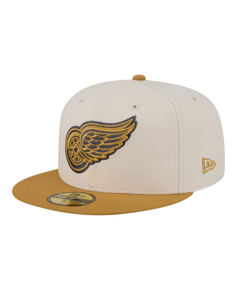 Men's Cream/Tan Detroit Red Wings Colorpack Two-Tone 59FIFTY Fitted Hat