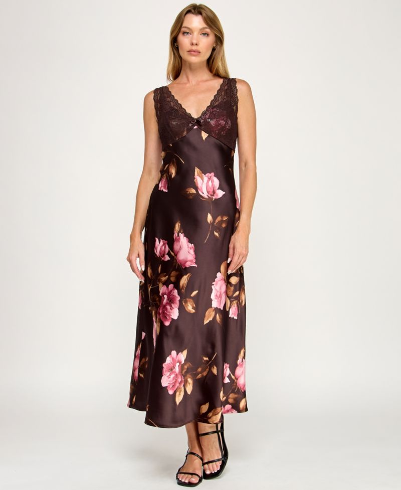 Women's V-Neck Pull-On Midi Dress
