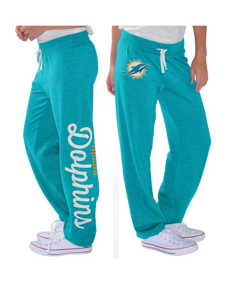 Women's Aqua Miami Dolphins Scrimmage Fleece Pants