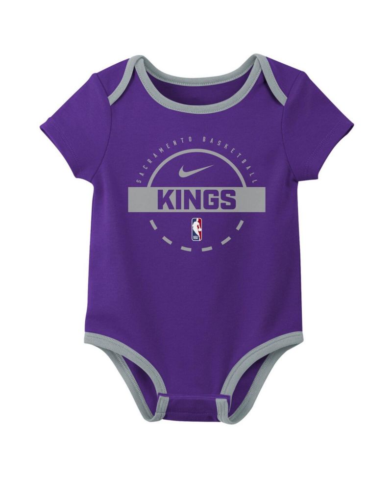 Baby Boys and Girls 3-Piece Sacramento Kings Two-Piece Bodysuit Set