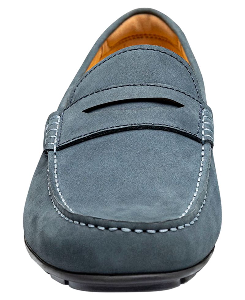 Motor Smooth Moc-Toe Penny Driver Loafers
