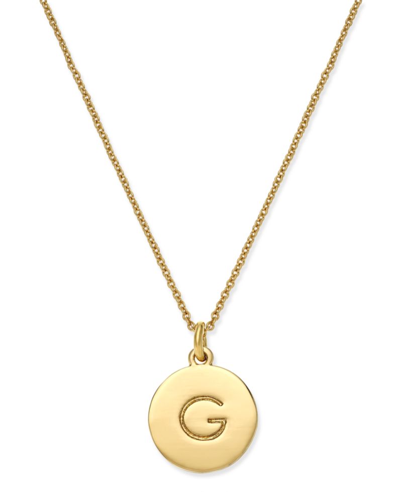 gold plated Initials Pendant Necklace, 17" + 3" Extender