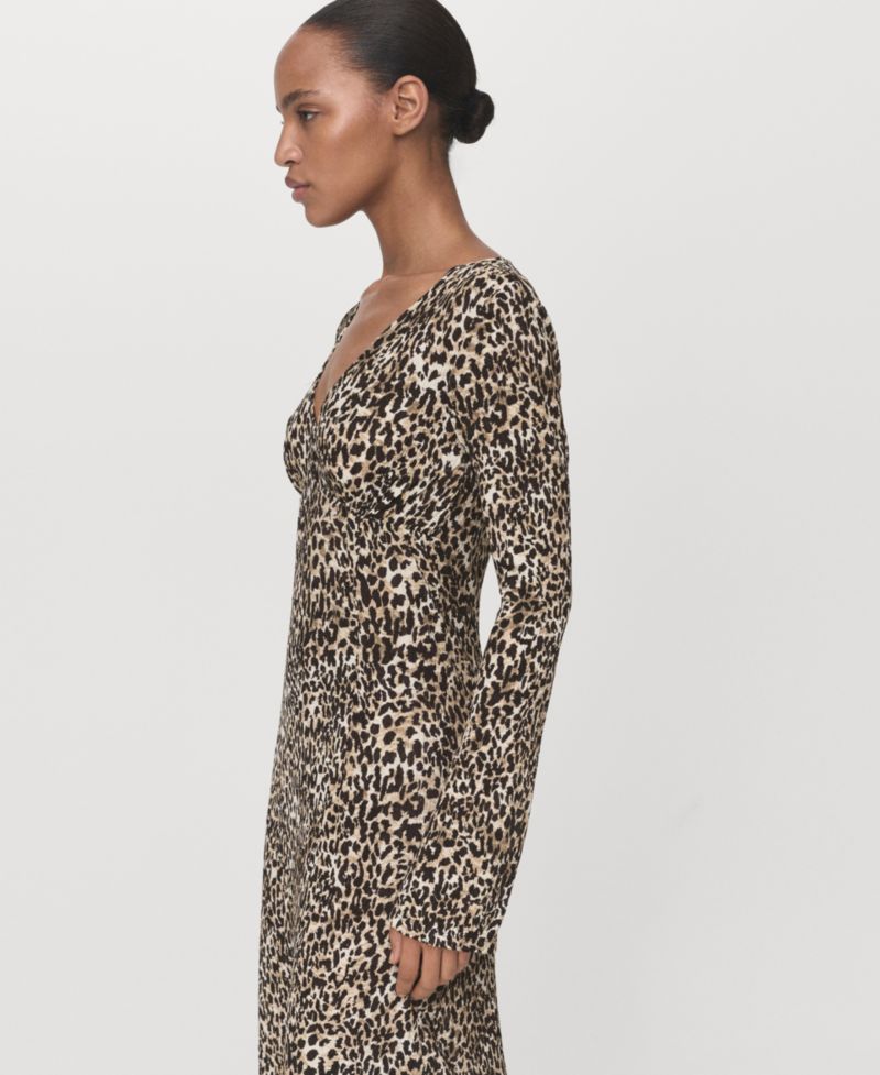 Women's Printed V-Neck Dress