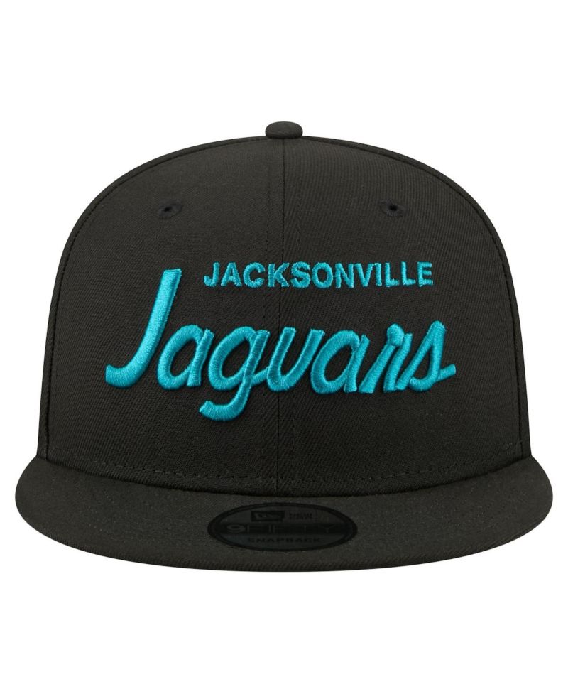 Men's Black Jacksonville Jaguars Core Team Script 9FIFTY Snapback Hat