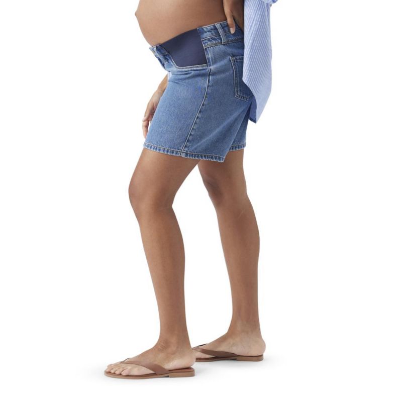 Maternity Ripe Dion Denim Short Classic Wash