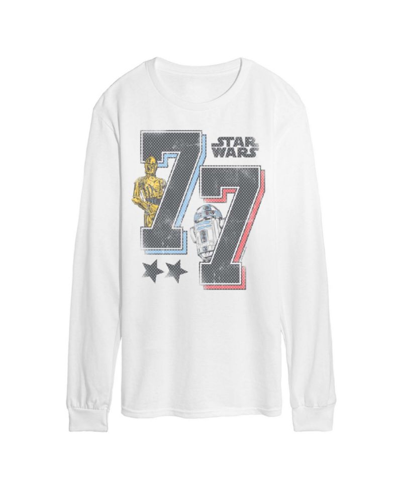 Men's Sporty Long-Sleeve Graphic T-Shirt