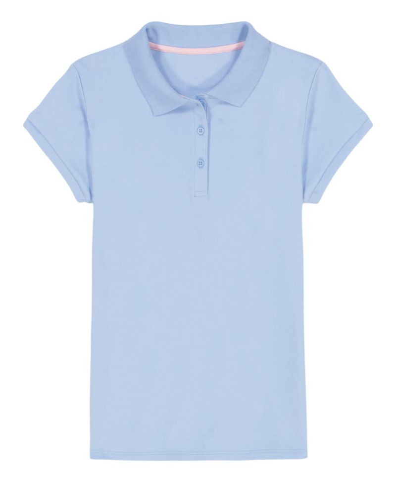 Little Girls Short Sleeve Interlock Polo Shirt