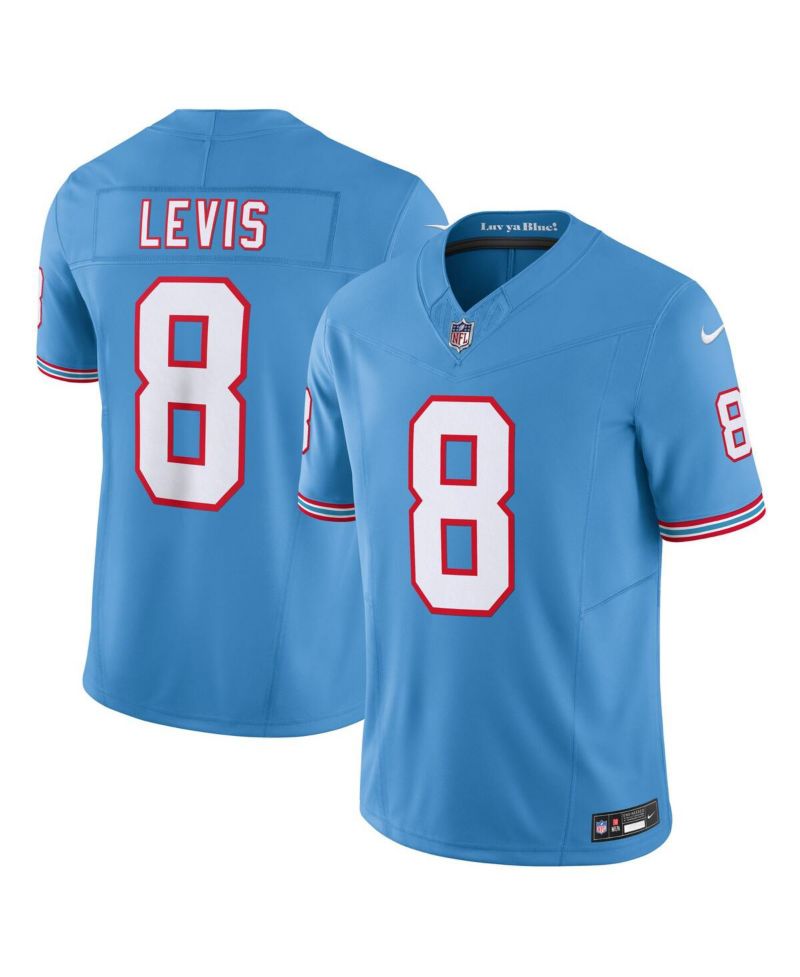Men's Will Levis Light Blue Tennessee Titans Alternate Oilers Throwback Vapor F.U.S.E. Limited Jersey