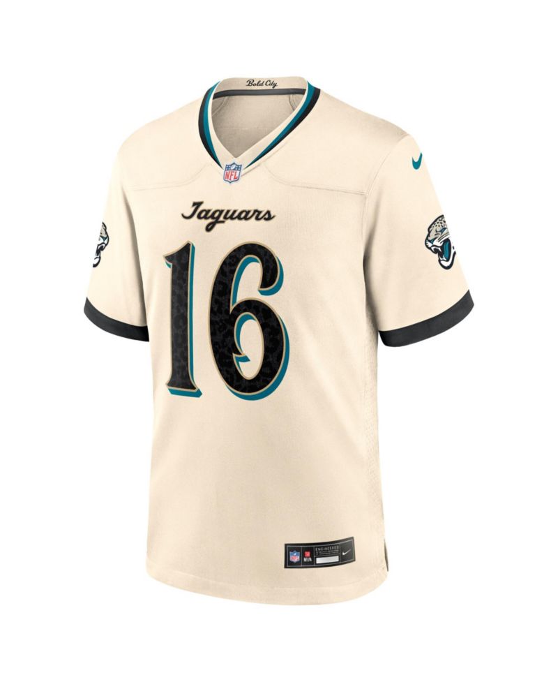 Men's Trevor Lawrence Natural Jacksonville Jaguars 2026 Rivalries Collection Game Jersey