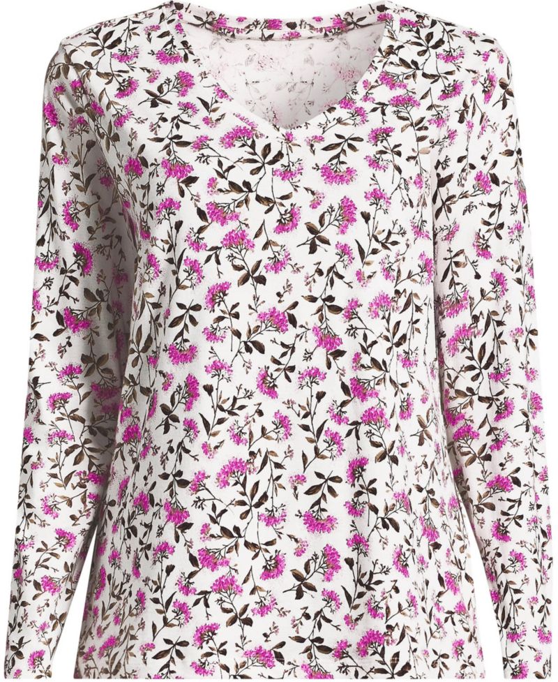 Women's Supima Cotton Long Sleeve V-Neck T-Shirt