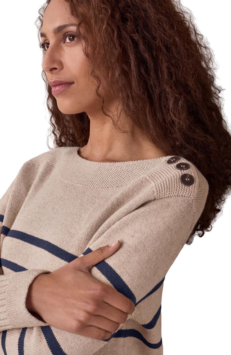 Women's Button Detail Gansey Sweater