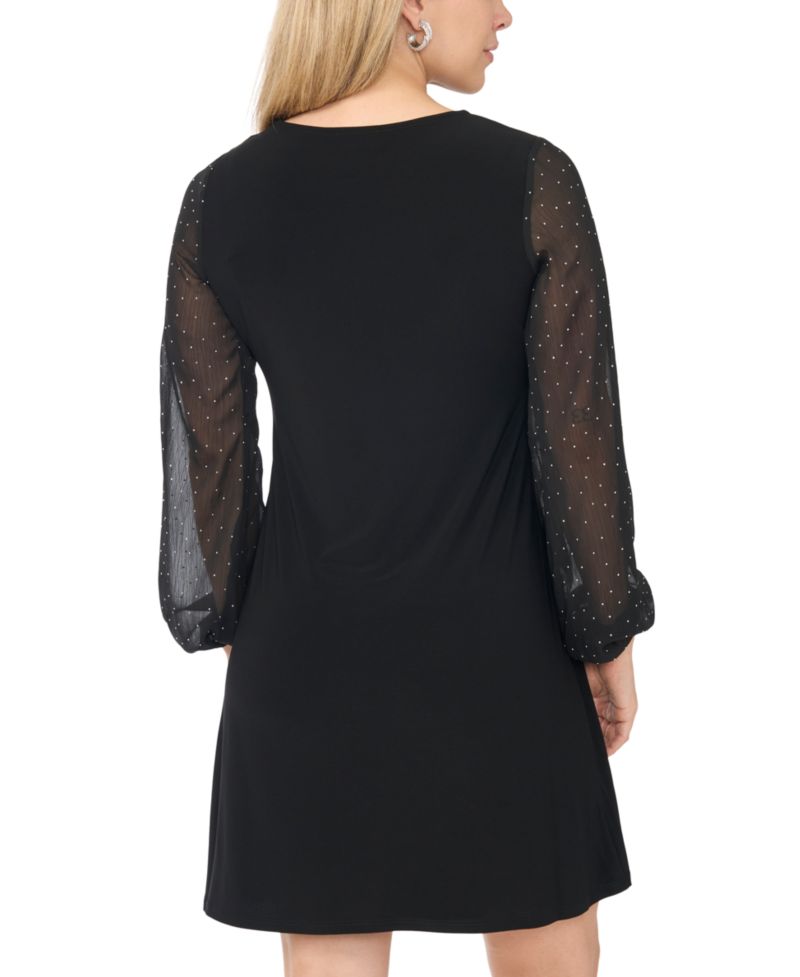 Petite Long-Sleeve Little Black Dress