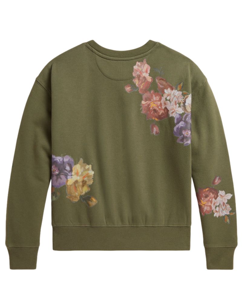 Girls' 7-16 Floral Fleece Sweatshirt