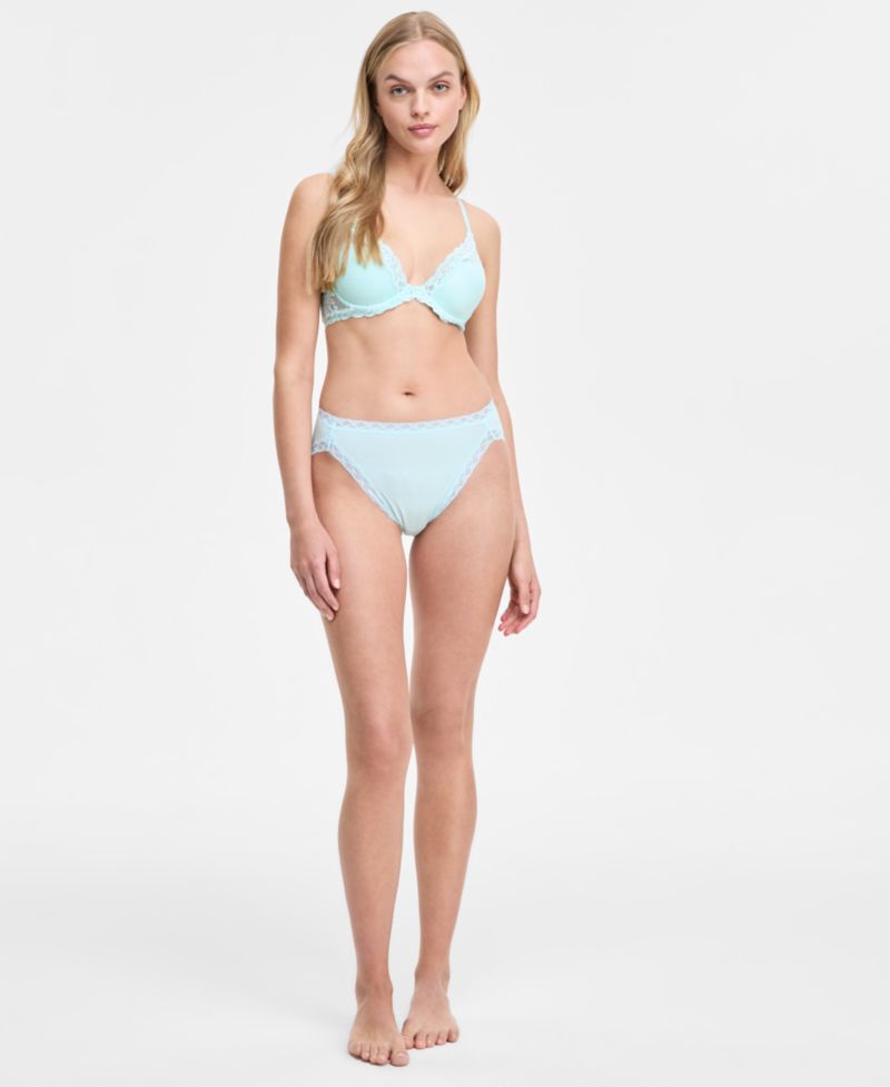 Women's Bliss Lace-Trim Cotton French-Cut Brief Underwear 152058